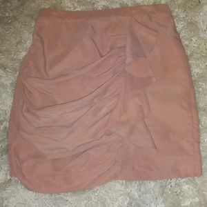 Flirty Silk Ruffled Forever 21 Pencil Skirt